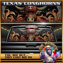 Texas Longhorns - Truck Back Window Graphics - Customizable - £44.63 GBP+