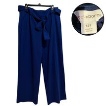 Liz Claiborne Women's Blue Dress Pants 14P Classic Petite Trouser Dress ... - $18.71