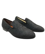 Tallia Loafers Mens 8.5 Enrico Crest Dark Grey Velvet Slip On Smoking Sl... - $1,127.51 MXN