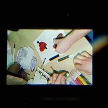 VTG 1984 35mm Slide Found Photo Children Coloring Hearts Markers KODACHROME - £10.18 GBP