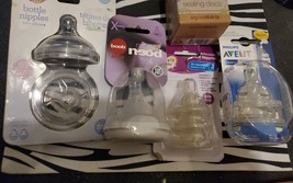 Baby Bottle Nipples &amp; Sealing Discs Mixed Lot NEW - $13.37