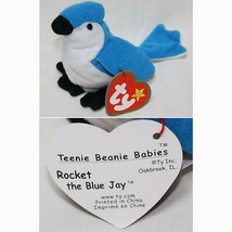 Rocket The Blue Jay #5 McDonalds Ty Teenie Beanie Baby 1999 Happy Meal M... - £5.54 GBP