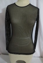 Van Tisse Black mesh top Size S/M - £15.67 GBP