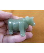 Y-COW-710) green Aventurine COW dairy gemstone figurine CARVING stone lo... - $333.19 MXN
