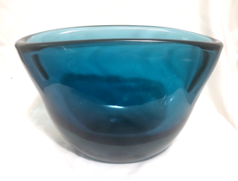 Vintage Estate KOSTA BODA Blue Art Glass Vase/Bowl Signed and Numbered - $69.29