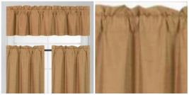 3PC Window Dressing Curtain Solid Lined Blackout Tiers Valance K3 - Gold... - £31.25 GBP