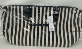 NEW Alice + Olivia X FABFITFUN DUFFLE BAG Positano Stripe Black - £42.43 GBP