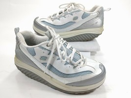 Skechers Shape Ups Size 9 Women’s 11803 Silver And White Workout Toning ... - £27.15 GBP