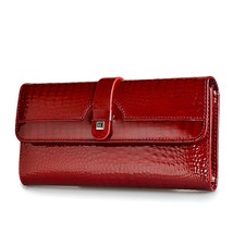 Ne leather handbags women luxury designer wallets shiny long purses 2022 ladies elegant thumb200