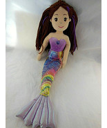 Mermaid Doll Merissa Stuffed Plush 18&quot; Toy Friend Brown Yarn Hair 33034 - $18.93 CAD