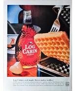 Log Cabin Syrup waffles eggs chicken breakfast-1962 Vintage Print Ad - $8.91