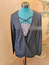 womens black long sleeve tops size medium - $12.38