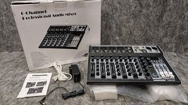 Riworal 6 Channel Audio Interface Sound Board Mixing Console 16-Bit UX06-BT - $49.99