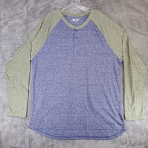LulaRoe Shirt Women&#39;s XXXL Simply Comfortable Raglan Sleeves Army Green Blue - £10.02 GBP