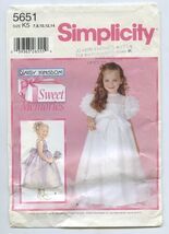 SIMPLICITY 5651 size K5 7,8,10,12,14 * Sweet Memories Child DRESS DAISY ... - $6.88