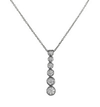 Tiffany &amp; Co. Platinum Diamond Jazz Drop Necklace - £2,395.29 GBP