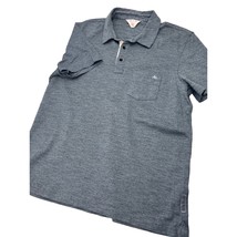 Rag &amp; Bone Men Polo Shirt Heather Gray Blue Short Sleeve XL - $29.67