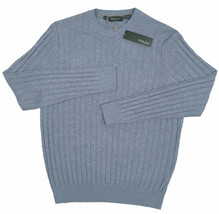 NEW $298 Bobby Jones Cashmere Sweater!  M  Light Blue Heather  Crewneck  Ribbed - £111.90 GBP