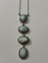Sterling Silver Larimar Necklace NWOT 24 Inch - $74.79