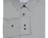 Calvin Klein SILVER METAL Big Boys Slim Fit Solid Stretch Poplin Shirt, ... - $16.82