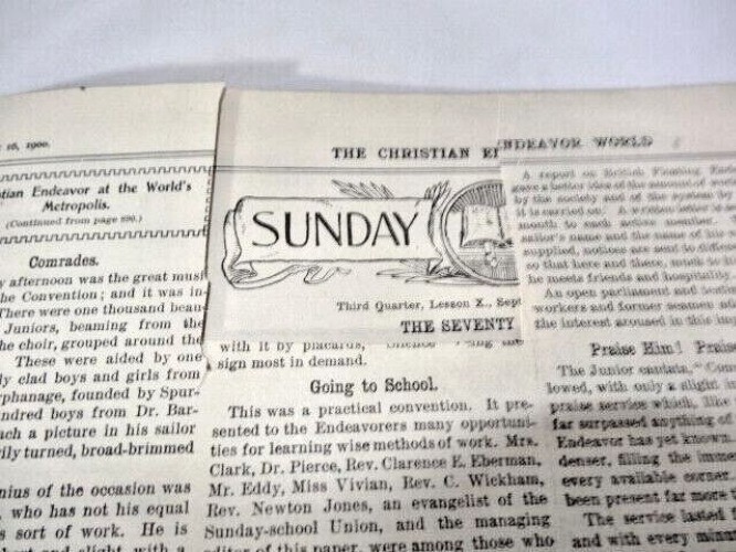 The Christian Endeavor World Newspaper The Golden Rule August 1900 Antique Gift Item image 10