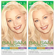 (2 Pack) New Clairol Balsam Permanent Hair Color, 599 Ultra Light Natural Blonde - £13.54 GBP