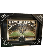 NEW ORLEANS SAINTS 11x 9 Photo Frame w/Custom Print and A Minted Medalli... - £18.87 GBP