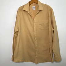 Zara Shirt Mens XL Yellow Relaxed Fit Collar Long Sleeve Button Down Casual  - £14.87 GBP