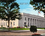New Post Office Building Lansing Michigan MI Linen Postcard L1 - $3.91
