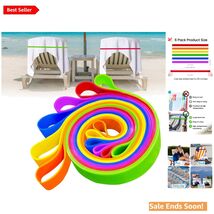 Beach Towel Bands for Chairs Versatile Secure Fit Six Colors Travel Esse... - $21.73