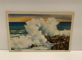 Giant Breaker Hampton Beach, New Hampshire NH 2-A-H808 Curt Teich &amp; Co Postcard - £10.07 GBP