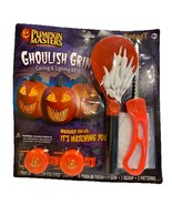 Spirit Halloween Pumpkin Masters Ghoulish Grin Carving &amp; Lighting Kit NEW - $265.43 MXN