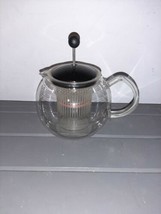 Bodum Tea Infuser Press 4 Cup Jorgensen Design Switzerland Glass Handle - £19.17 GBP