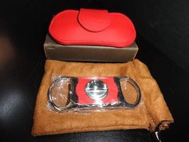 Brizard and Co Racing Red  V Cutter with pouch NIB image 4