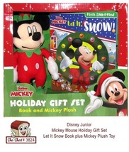 Disney Jr Mickey Mouse Clubhouse Plush Toy Gift Set - Let It Snow Book - NEW - £11.15 GBP