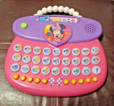 Vtech Minnie Mouse Purse Computer Learning Laptop Educational ABCs Toy D... - $29.03