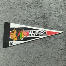 Vintage 1991 Chicago Blackhawks NHL Felt Mini Pennant 4 x 9 NHL Mini Flag - £6.78 GBP