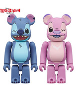 BE@RBRICK Stitch &amp; Angel 2 Pcs Set &amp; Lilo &amp; Stitch Brand New Sealed - $54.10 CAD