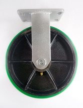 10&quot; X 2-1/2&quot; Polyurethane On Cast Iron Caster (Green) - Rigid - $144.99