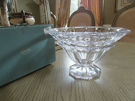 Lenox Crystal Avanti 10.25" Footed Bowl 1998 Made In Austria Mint In Box - $49.45