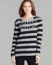 NWT! Juicy Couture Wellington Stripe Sweater With Stones $198, L - $49.49