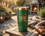 Cooney Irish Coat of Arms Green Rose Travel Mug - $27.44