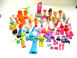 HUGE Polly Pocket and others Lot of Figures Clothing Accessories shoes &amp; pets. - £17.38 GBP