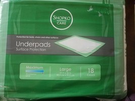 Shopko Care Underpads Surface Protection count 18 Large - $21.73