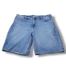 Lee Shorts Size 20 M W40&quot;L10&quot; Lee Regular Fit Bermuda Mid Rise Shorts Blue Denim - £22.86 GBP