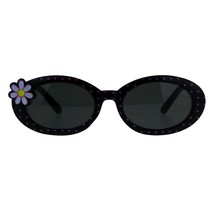 Girl&#39;s Fashion Sunglasses Polka Dot Oval Frame with Flower Daisy - £8.70 GBP