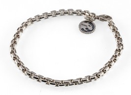 Effy Sterling Silver Venetian Link Bracelet w/ Panther Tag Charm 8.5&quot; - $177.88 CAD