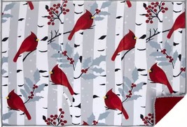 Microfiber Drying Mat (14&quot;x21&quot;) Christmas Cardinal Birds &amp; Birch Tree, Ritz - £14.00 GBP