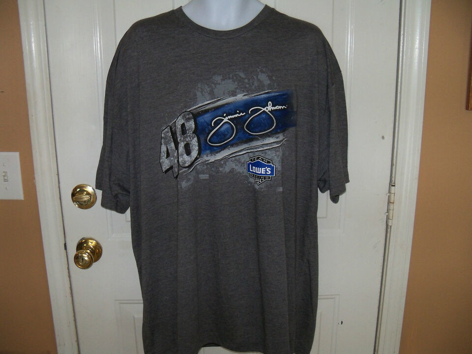 Nascar Jimmie Johnson #48 Gray T-shirt Size Large Men&#39;s NEW - $21.60