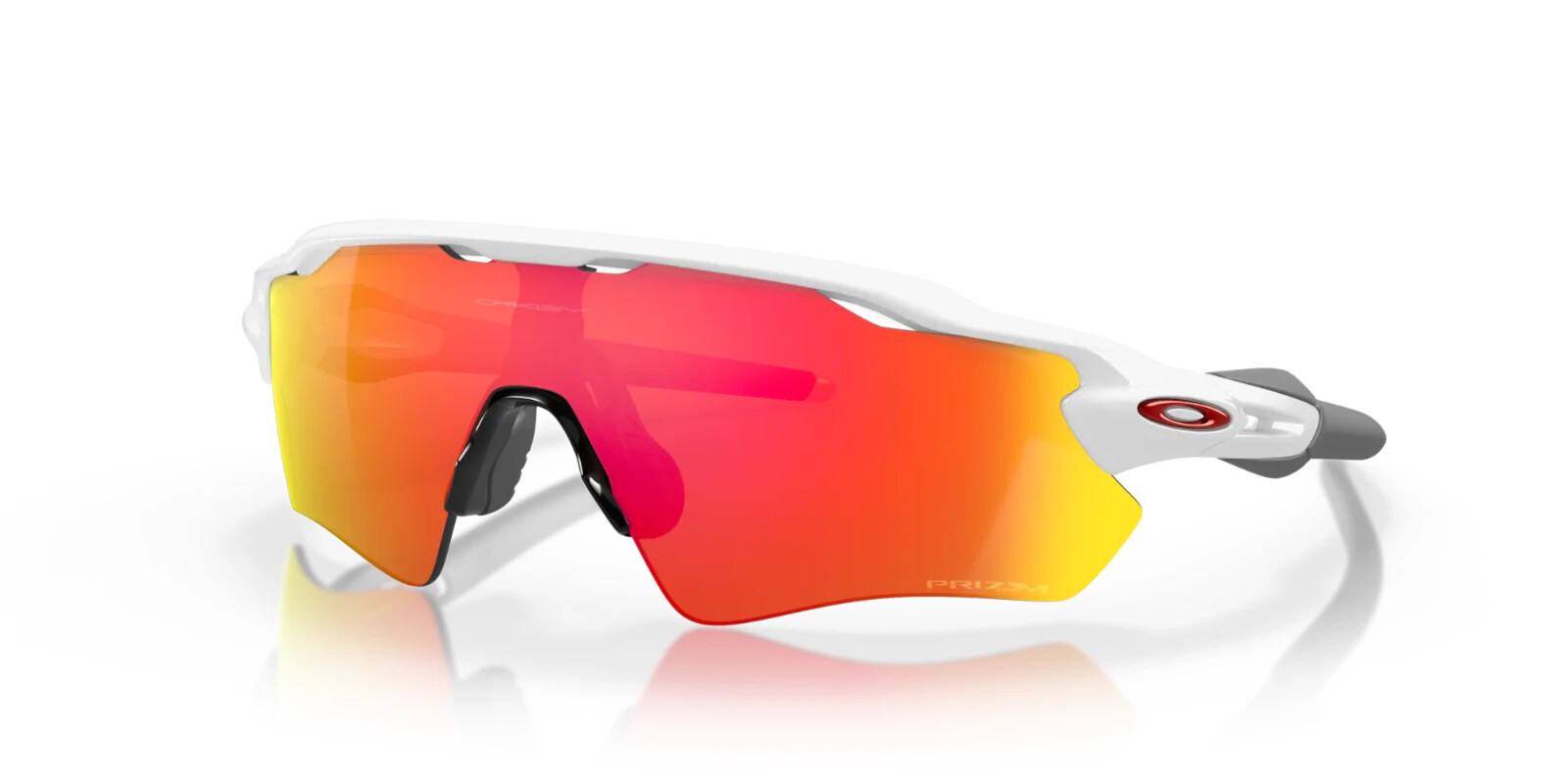 NEW* Oakley RADAR EV PATH White polished Bike w PRIZM ruby Sunglass OO92... - $148.49